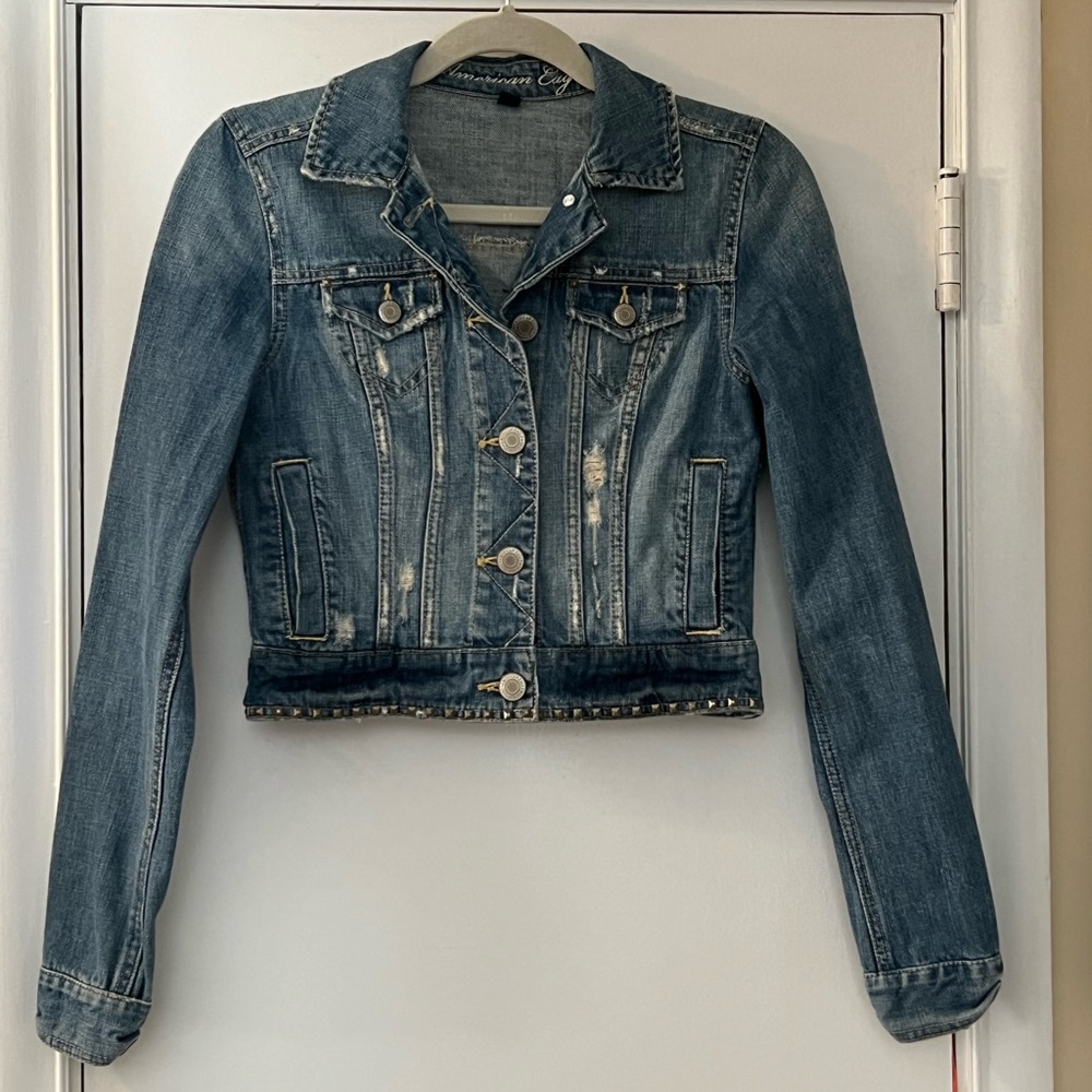 American Eagle Crop Jean Jacket size XS